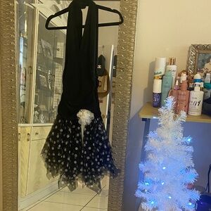 B Darlin Black Dress with White Accents